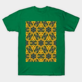 Geometric Daisy Pattern T-Shirt